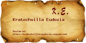 Kratochvilla Eudoxia névjegykártya
